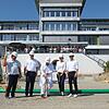 Spatenstich für die neue Geriatrie-Station am Helios-Spital (von links): Konstantin Prieb von der Projektsteuerung, Oberbürgermeister ...