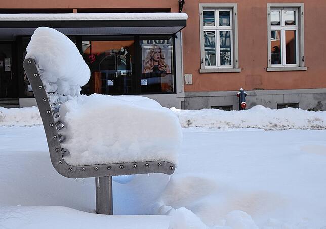 Bild 4: Und noch mehr Schnee! Die weißen Berge türmen sich in Stockach