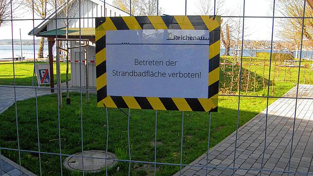 Wie zahlreiche andere Flächen sperrt die Gemeinde Reichenau auch das Strandbad für die Öffentlichkeit vor Ostern. Die Regel gilt bis auf ...
