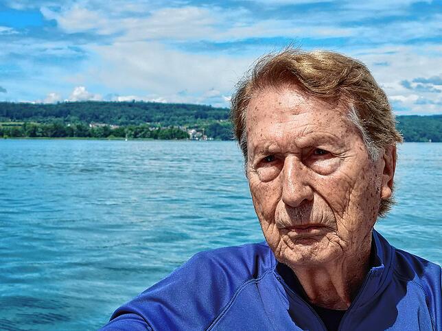 Seine Heimat ist der Bodensee: Günter Scheck auf seiner MaxiMumm.