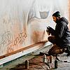 Emin Hasirci hatte nicht nur die Idee, die Markstätten-Unterführung mit Kunst aufzuwerten. Er hat für das Kunstprojekt auch das erste ...