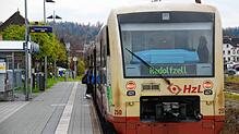 Ein Seehäslezug im Bahnhof von Stockach. Seit Beginn dieses Jahres beschwerten sich Fahrgäste immer wieder über Verspätungen auf der ...