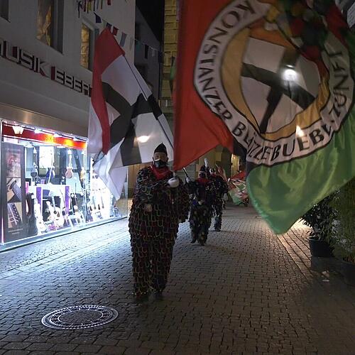Fahnenschwinger der Blätzlebuebe-Zunft Konstanz