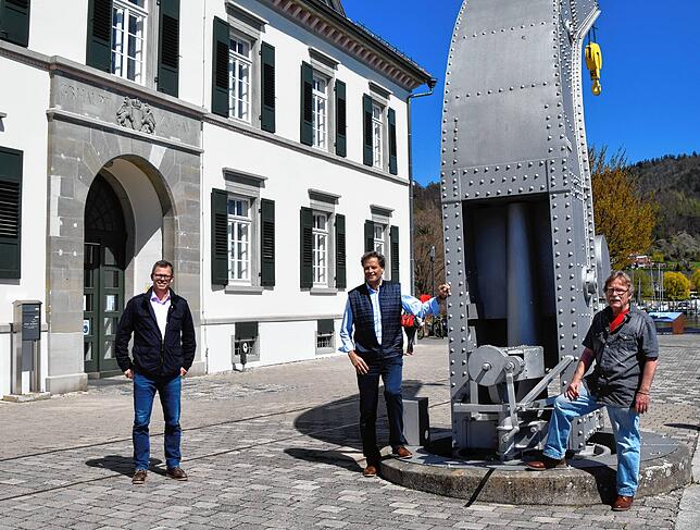 Jürgen Beirer (links) und Daniel Trisner (Mitte) und Victor Lindenmayer (rechts) bilden gemeinsam mit Andreas Eppler (nicht auf dem ...