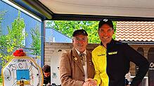 Walter Strohmeier (links) und Niclas Kullmann, der Leiter des Skiinternats in Furtwangen. Bild: Walther Strohmeier