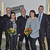 Stabwechsel im Polizeiposten Blumberg, von links Peter Westhoff, der neue Postenführer Thomas Weißhaar mit Gattin Gabriele Weißhaar, ...