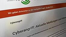 Nach der Cyberattacke informiert die Hochschule über eine neu eingerichtete Webseite über die aktuelle Lage. Bild: Helen Moser