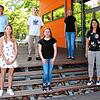 Die ersten Realschüler verlassen zum Schuljahresende die Beethoven-Gemeinschaftsschule. Über die Erfahrungen sprachen (vorne, von links) ...
