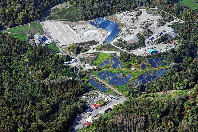 In der Kreismülldeponie Lachengraben fällt Methan an. 2007 lag der Ausstoß auch hier über dem Schwellenwert.