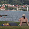 Das Strandbad in Bodman am Dienstagnachmittag: Nach schlechtem Wetter am Vortag ist hier nun wieder etwas los. In friedlicher Atmosphäre ...