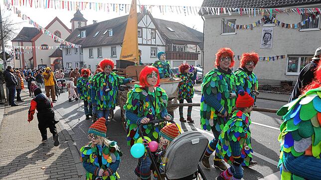 Bild 9: Seenarrentreffen in Dettingen: Auf dem Dorfplatz steht jetzt der Narrenbaum