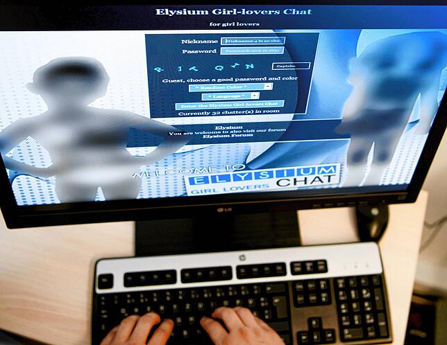 Ein Screenshot einer Login-Seite der Kinderpornografie-Plattform &bdquo;Elysium&ldquo;