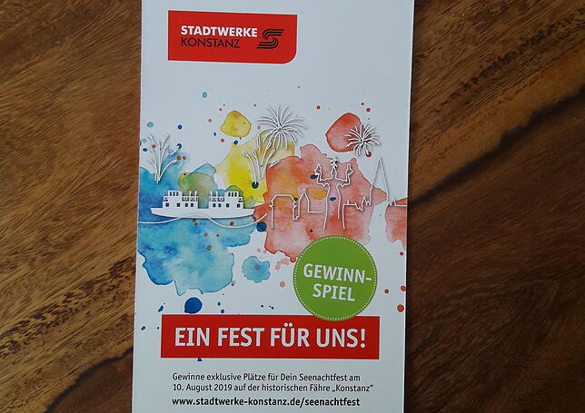 So werben die Stadtwerke für beste Sicht aufs &bdquo;gigantische Feuerwerk&ldquo;.