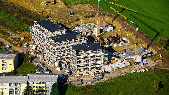 Es wächst und wächst: Das Großprojekt der Baugenossenschaft Nördlich Hildegardring in Überlingen.