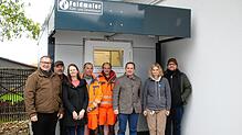 Bei der Eröffnung der neuen Verwahrstelle in Hohentengen (von links): Thomas Bendel (Hegering Klettgau), Edgar Egge (Jäger und ...