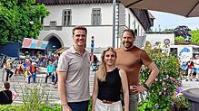 Die Verantwortlichen von Treffpunkt Konstanz und der Marketing und Tourismus Konstanz GmbH (MTK) freuen sich über gutes Wetter am ...