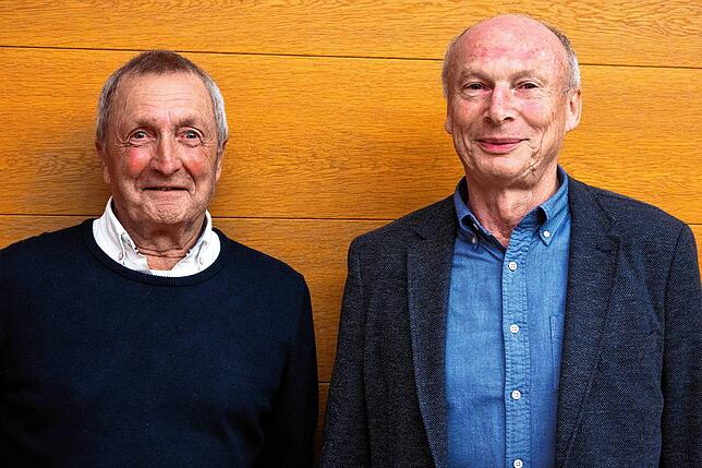 Die Referenten vom Heimatverein: Bildarchivar Peter Daniel und Ehrenvorsitzender Reinhard König.