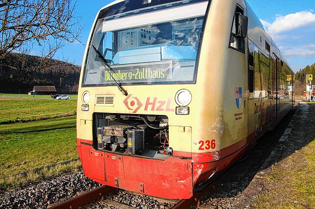 Gegen diesen Ringzug prallte am Bahnübergang Riedöschingen ein Kombi. Bild: Bernhard Lutz
