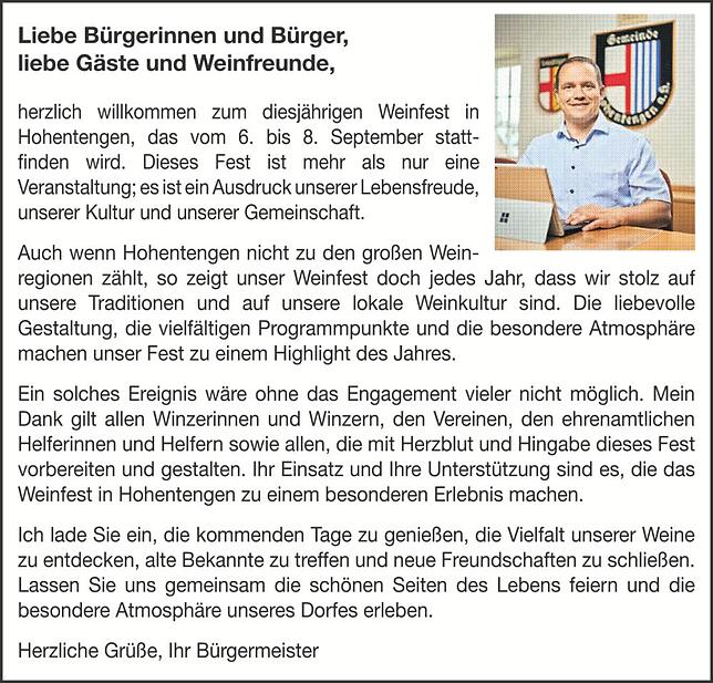 Bild 2: Weinfest Hohentengen: Treffpunkt zum gemütlichen Beisammensein