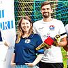 Die Macher von Hutti e.V. beim FC Huttingen: Marco Wenk ist Vorsitzender und Lena Ammermüller arbeitet als Schriftführerin mit. ...
