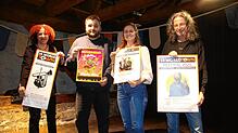 Sie freuen sich auf das 19. World-Town-Festival in Waldshut-Tiengen (von links) Kulturamtsleiterin Kerstin Simon und ihre Mitarbeiter ...