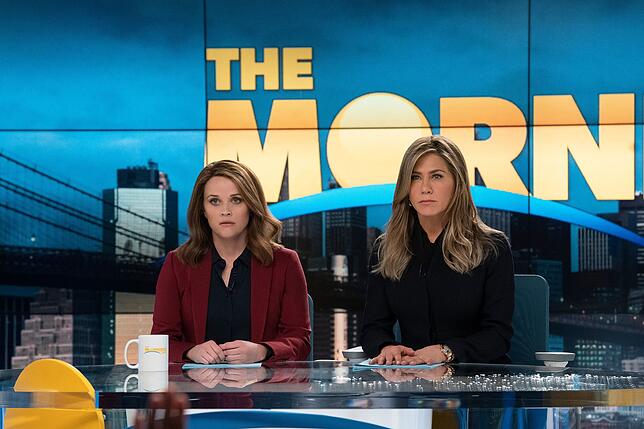 Reese Witherspoon und Jennifer Aniston als Moderatorinen der „Morning Show“ (läuft bei apple+).