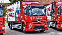 Elektrisch und emissionsfrei: Einer der Elektro-Lastwagen im Fuhrpark der Rothaus-Brauerei.