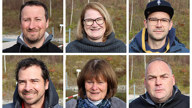 Diese sechs Menschen stehen hinter dem Verein Badesee Eggingen, der den Betrieb des Badesees Eggingen möglich macht: Jugendleiter ...