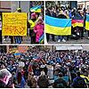 Bei mehreren Friedensdemos in der Region zeigten Hunderte Menschen ihre Solidarität mit der Ukraine.