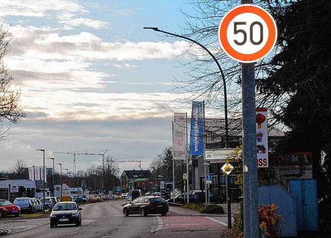 Auch auf der Zeppelinstraße in Fahrtrichtung Kluftern könnte Tempo 30 eingeführt werden.