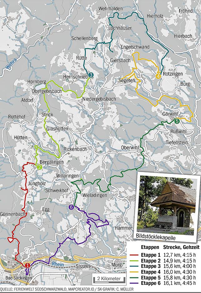 Bild 1: Ein neuer Fernwanderweg verbindet den Hochrhein mit dem Hotzenwald