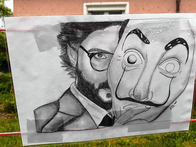 Hier wurde „Der Professor“ gezeichnet, der in der bekannten Netflix-Serie „Haus des Geldes“ die Hauptrolle spielt.