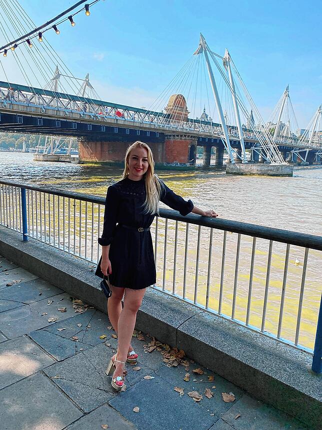 Annika Geiger in ihrer Wahlheimat in London. Dort lebt und arbeitet sie.