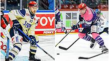 Sebastian Uvira (links) und Alexander Karachun sind unzufrieden mit den bisherigen Auftritten der Schwenninger Wild Wings.