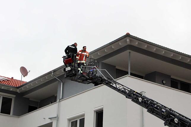 Bild 3: Bilder von der Drehleiter-Demonstration der Feuerwehr Blumberg