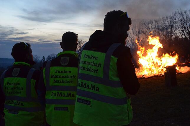 Bild 37: Markdorfer Funkenfeuer: So läuft der Aufbau – erste Eindrücke in Bildern