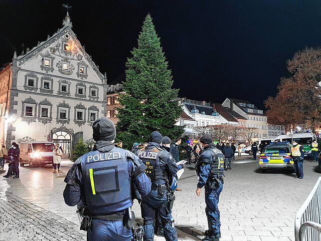 Blick auf den Marienplatz in Ravensburg.