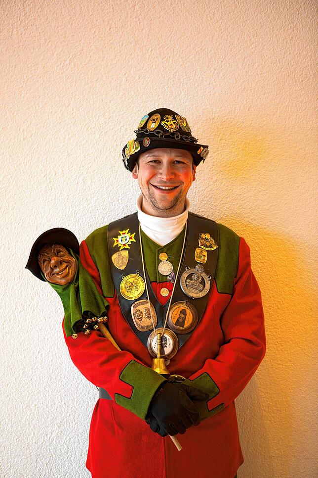 Zunftmeister Andreas &bdquo;Lemming&ldquo; Lamm von der Narrenzunft Kluftern.