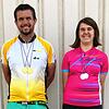 David Pancke aus Birkendorf holte beim Radsport-Tag in Walldürn zwei Mal Gold, Sophie Kistenbrügger aus Donaueschingen zwei Mal Silber.