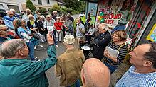 Rund 50 interessierte Bürger waren zu der Veranstaltung der SPD-Fraktion an der Rauensteinstraße gekommen. In der Mitte (von links) ...