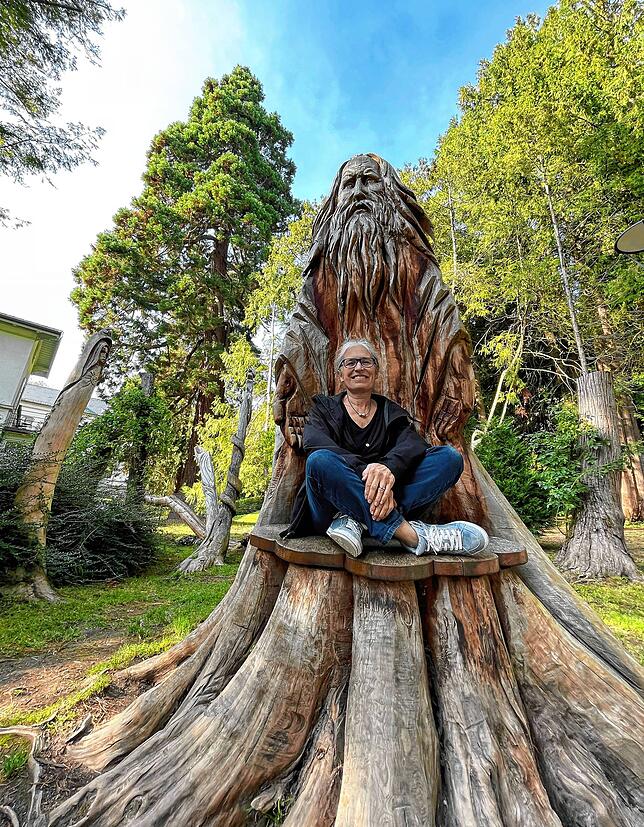 Der bärtige Gandalf mauserte sich während der Landesgartenschau 2021 in Überlingen zu einem der beliebtesten Fotomotive.