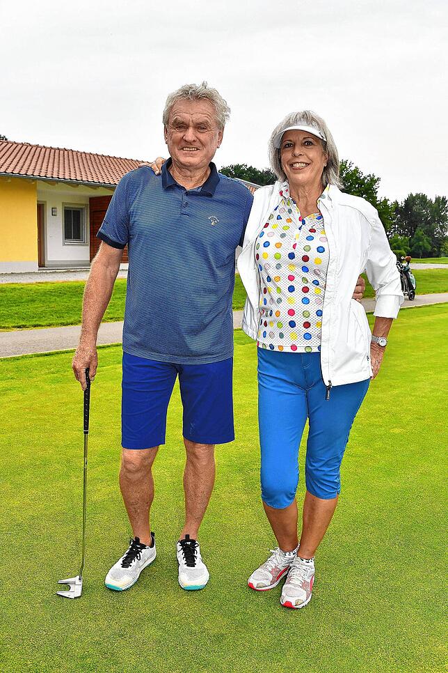 Sepp Maier und seine Ehefrau Monika sind begeisterte Golfer.