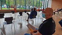 Das geht nur noch bis 22. September: Impfwillige warten im KIZ Singen auf ihre Impfung. Nach dem 22. September wird die Stadthalle ...