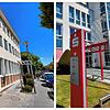 Die Gebäude der Volksbank und der Sparkasse in der Stockacher Schillerstraße. Beide Banken haben große Pläne für den Raum Stockach.