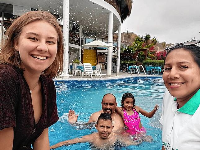 Mit ihrer Gastfamilie ist Emilia Baumann auch nach ihrer Rückkehr in den Hegau noch regelmäßig in Kontakt.