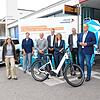 Das neue grenzüberschreitende Bike-Sharing-Konzept lässt Deutschland und die Schweiz noch enger zusammenrücken. Von links: Die IBA ...