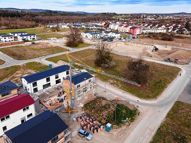 Das Baugebiet Nordstadt verändert sich derzeit in rasantem Tempo.
