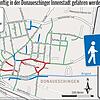 Tempo-Zonen in der Donaueschinger Innenstadt.