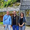 Nach einer längeren Pause gehen die Arbeiten in der Marienschlucht nun weiter. Darüber freuen sich (von links): Anna Maucher, ...