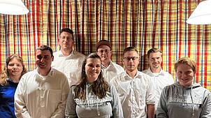 Das Vorstandsteam der Trachtenkapelle Birkendorf mit Maria Weber (von links), Christoph Keßler, Patrick Schwenninger, Annika Kling, ...